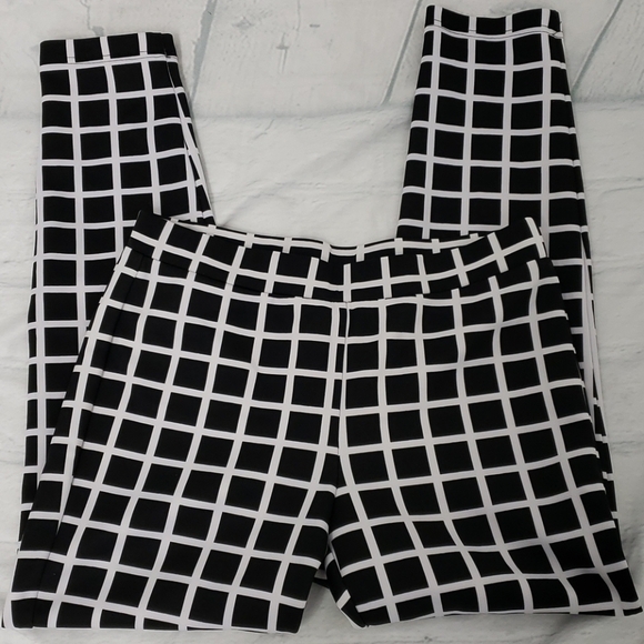 NEW Direction Window Pane Black & White Pants L - Picture 2 of 12